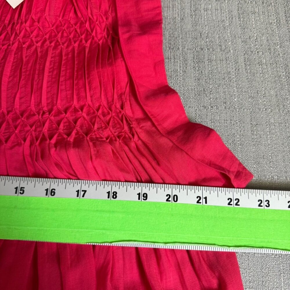 NWT Madewell Embroidered Donna Pleated Mini Dress Watermelon sz medium Pockets - Picture 11 of 16